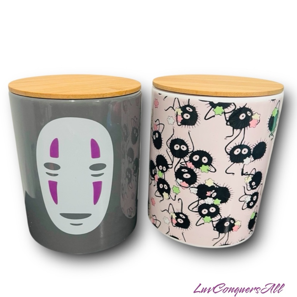 Studio Ghibli Spirited Away Soot Sprites & No-Face Storage Jar Set
